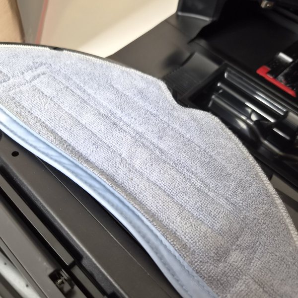 Der Wischmopp, vom Test leicht verfärbt.